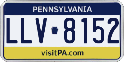PA license plate LLV8152