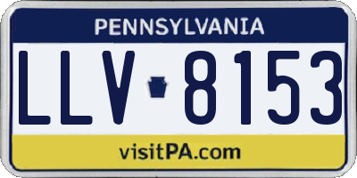 PA license plate LLV8153