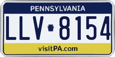 PA license plate LLV8154