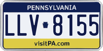 PA license plate LLV8155