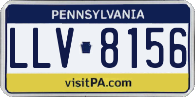 PA license plate LLV8156