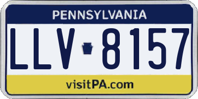 PA license plate LLV8157