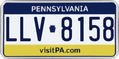 PA license plate LLV8158