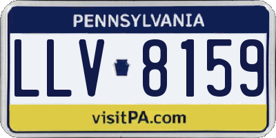 PA license plate LLV8159