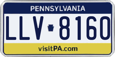 PA license plate LLV8160