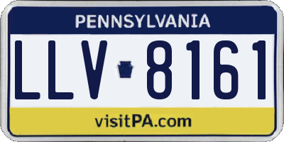 PA license plate LLV8161