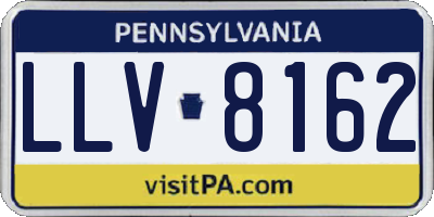 PA license plate LLV8162