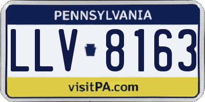 PA license plate LLV8163