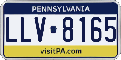 PA license plate LLV8165