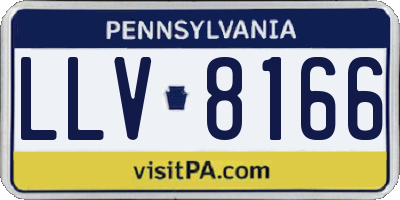 PA license plate LLV8166