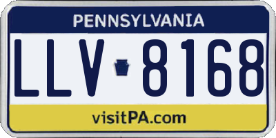 PA license plate LLV8168