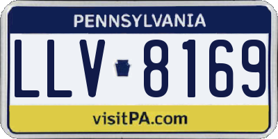 PA license plate LLV8169