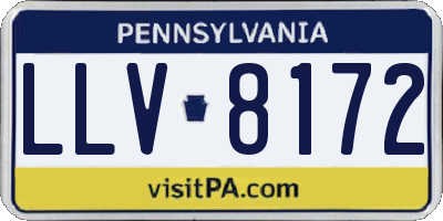 PA license plate LLV8172