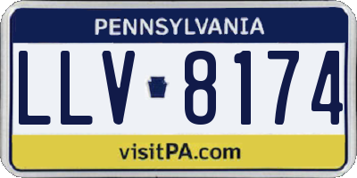 PA license plate LLV8174