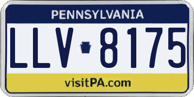 PA license plate LLV8175