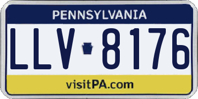 PA license plate LLV8176