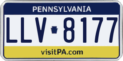 PA license plate LLV8177
