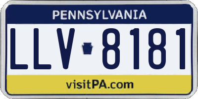 PA license plate LLV8181