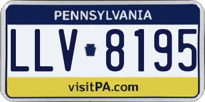 PA license plate LLV8195