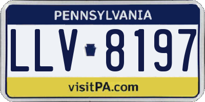 PA license plate LLV8197