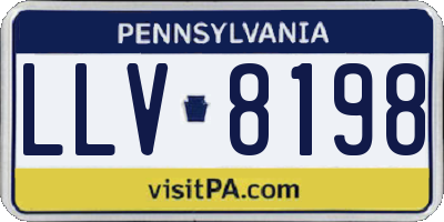 PA license plate LLV8198
