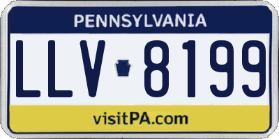 PA license plate LLV8199