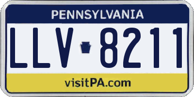PA license plate LLV8211