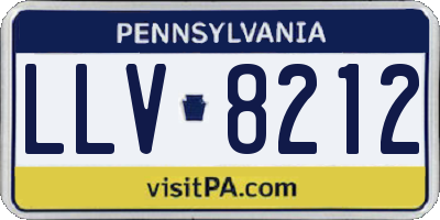 PA license plate LLV8212