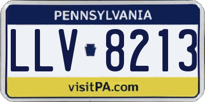PA license plate LLV8213