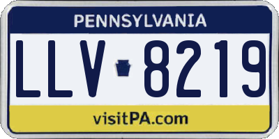 PA license plate LLV8219