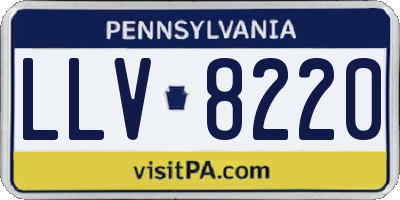PA license plate LLV8220