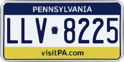 PA license plate LLV8225