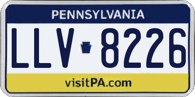 PA license plate LLV8226