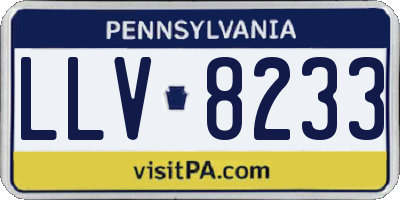 PA license plate LLV8233