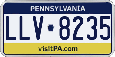 PA license plate LLV8235