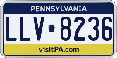 PA license plate LLV8236