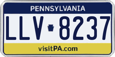 PA license plate LLV8237