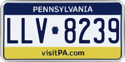 PA license plate LLV8239