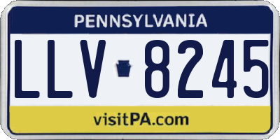 PA license plate LLV8245