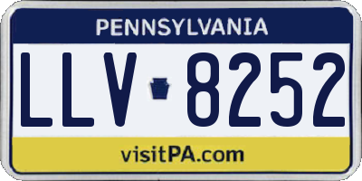 PA license plate LLV8252