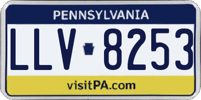 PA license plate LLV8253