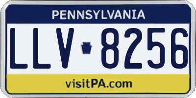 PA license plate LLV8256