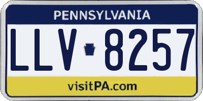 PA license plate LLV8257