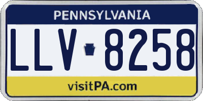 PA license plate LLV8258