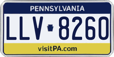 PA license plate LLV8260