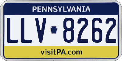 PA license plate LLV8262