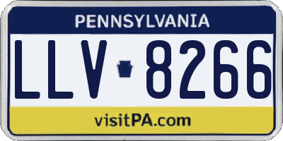 PA license plate LLV8266