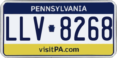 PA license plate LLV8268