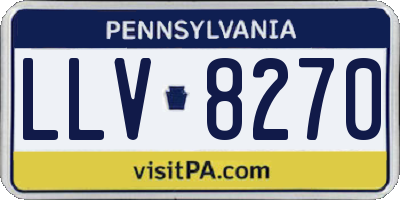 PA license plate LLV8270