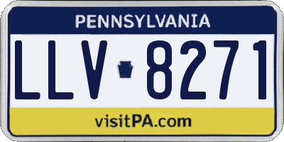 PA license plate LLV8271